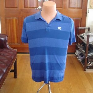 DC SHOES Men’s Size Small Blue Striped Polo Shirt